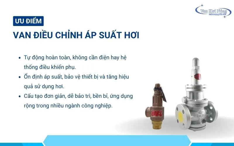 Các ưu điểm nổi bật của van điều chỉnh áp suất