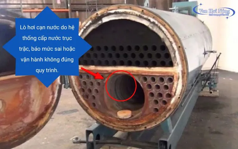 Sự cố lò hơi cạn nước do nhiều nguyên nhân gây ra
