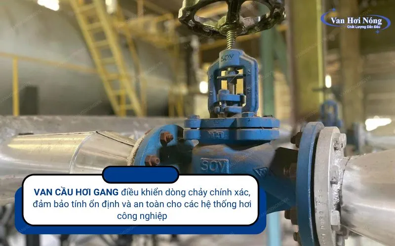 Van cầu gang cho hơi nóng kiểm soát dòng chảy hiệu quả