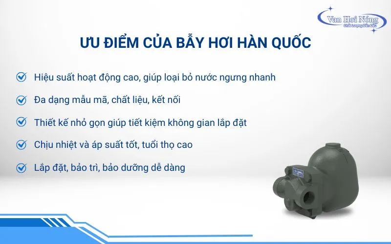 Những lý do vì sao bẫy hơi Hàn Quốc được ưa chuộng