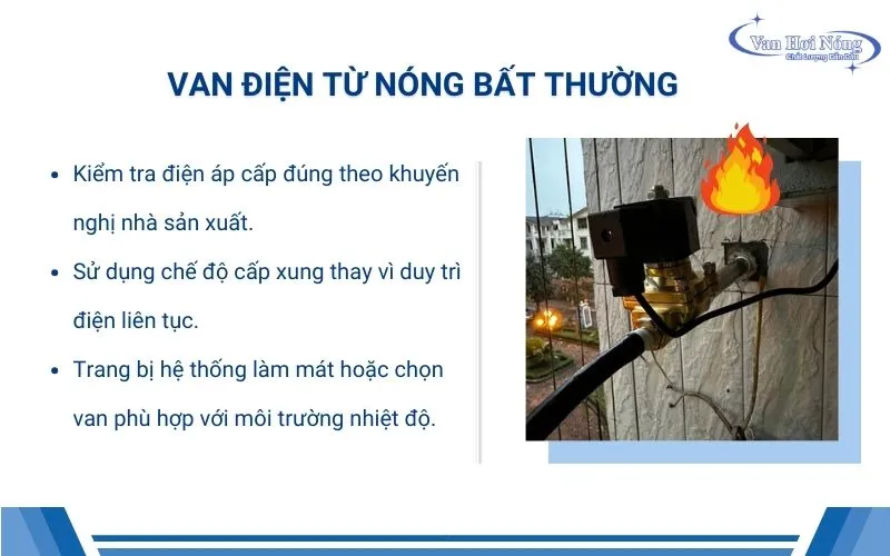 Cách khắc phục tình trạng van điện từ bị nóng