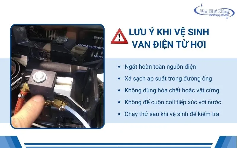 Lưu ý khi vệ sinh van điện từ hơi nóng