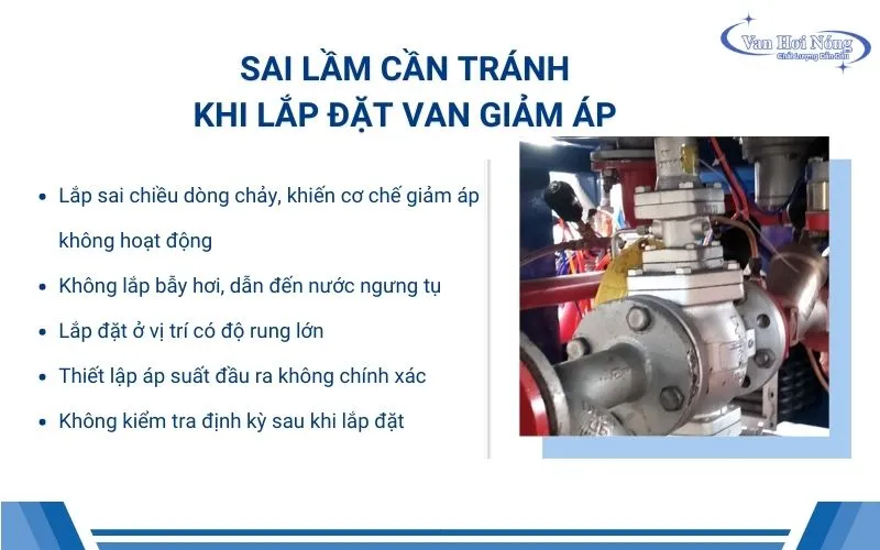 Những sai lầm cần tránh khi lắp đặt van giảm áp