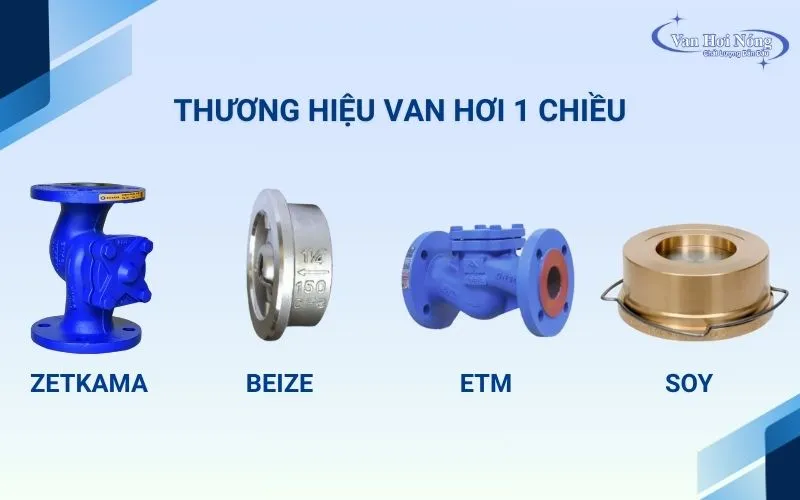 Các thương hiệu van hơi 1 chiều nổi tiếng