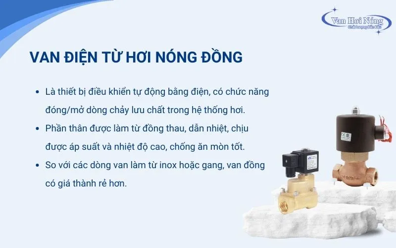 Thông tin cơ bản về van hơi điện từ đồng