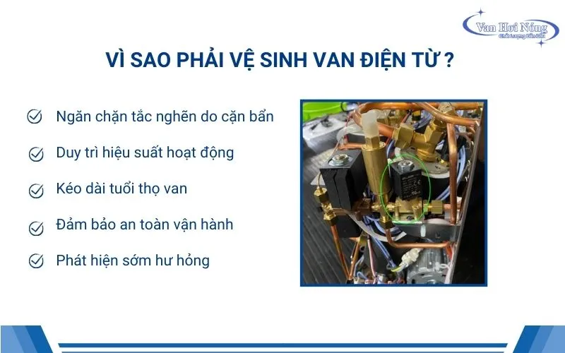 Lợi ích của việc vệ sinh van hơi điện từ