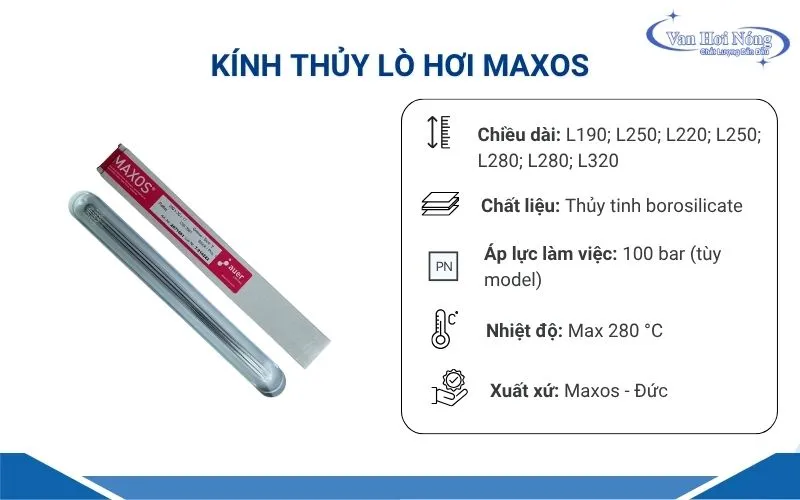 Thông tin kính thủy lò hơi Maxos của Đức