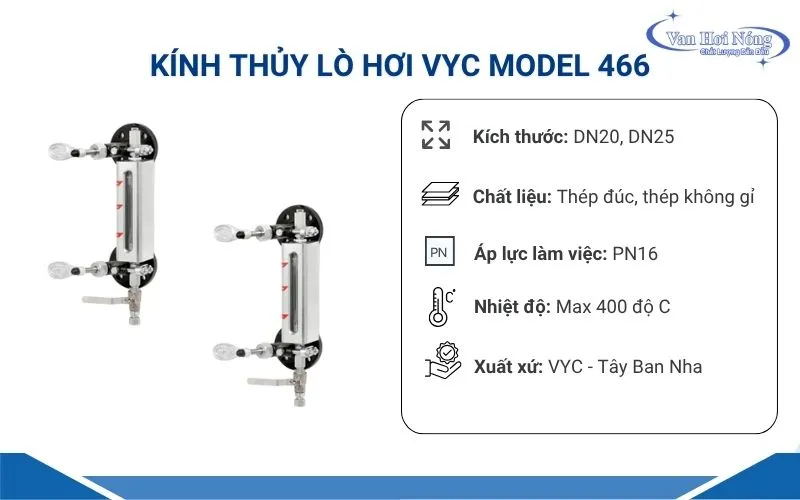 Thông tin kính thủy lò hơi YVC 466
