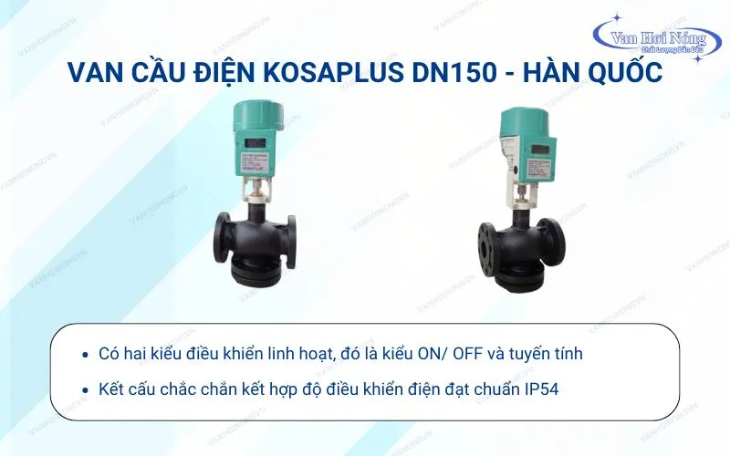 Van cầu Kosaplus điều khiển tự động bằng mô tơ điện