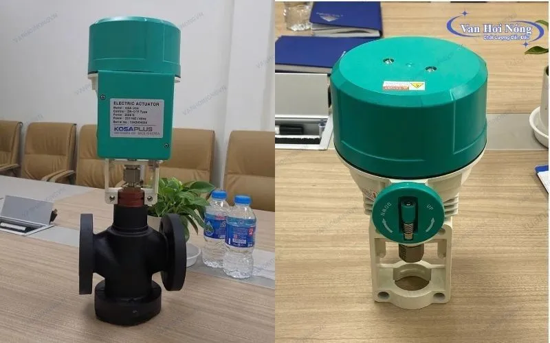 Van cầu điện dạng ON/OFF Kosaplus DN50 điều khiển đóng/mở chính xác trong đường ống hơi phi 60