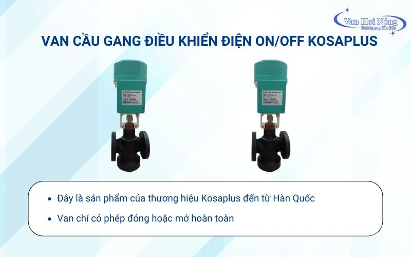 Thông tin nổi bật van cầu điều khiển điện on off Kosaplus