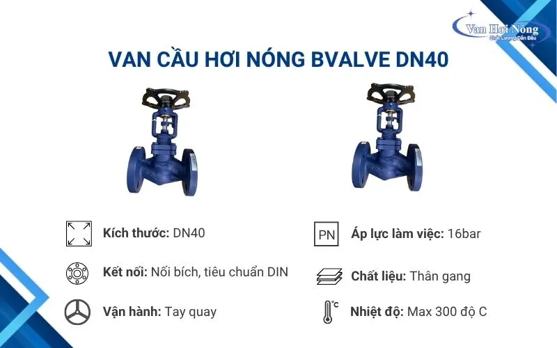 Van cầu Bvalve DN40 xuất xứ Đức, chất lượng cao vượt trội