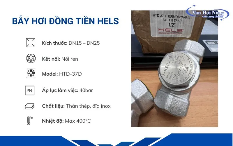 Thông tin bẫy hơi đồng tiền HTD-37D