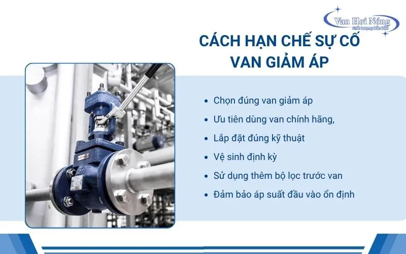 Một số biện pháp hạn chế sự cố của van giảm áp