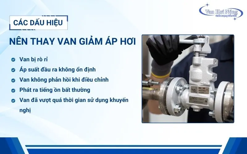 Các dấu hiệu cho thấy cần thay van giảm áp