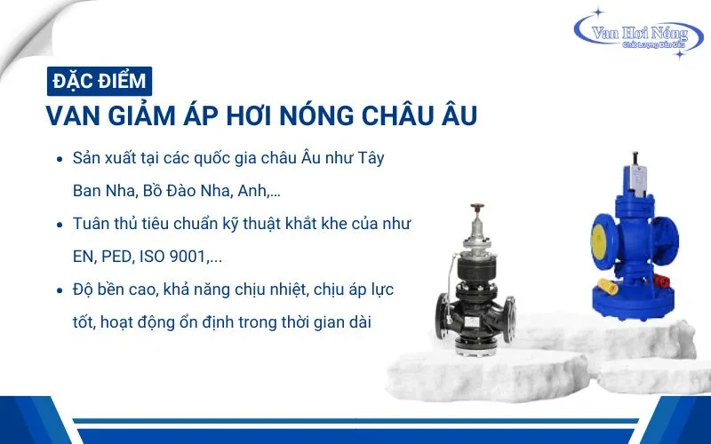 Van giảm áp hơi châu Âu đạt tiêu chuẩn chất lượng cao, được tin dùng trong nhiều hệ thống