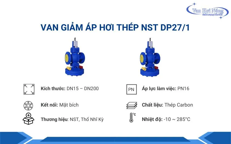 Van giảm áp hơi NST-DP27/1 của Thổ Nhĩ Kỳ