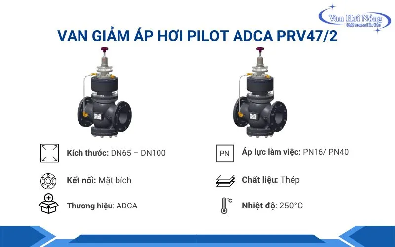 Van giảm áp hơi ADCA PRV47/2