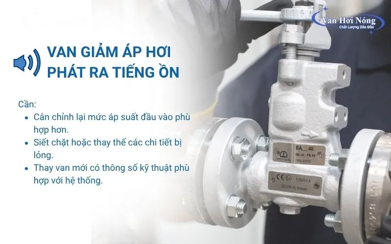 Cách xử lý vấn đề van giảm áp phát ra tiếng ồn