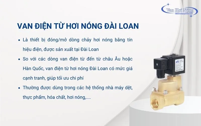 Thông tin về van điện từ hơi nóng Đài Loan