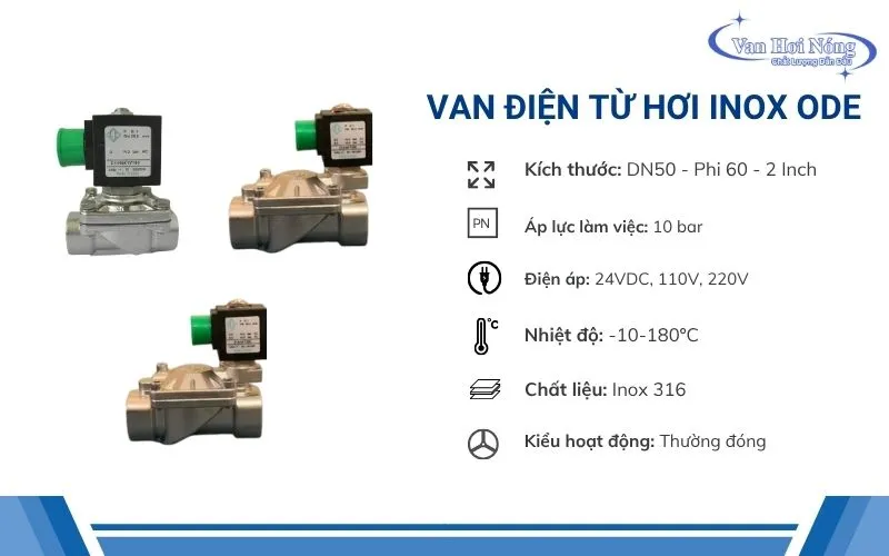 Van điện từ ODE inox bền bỉ trong các điều kiện làm việc khắc nghiệt