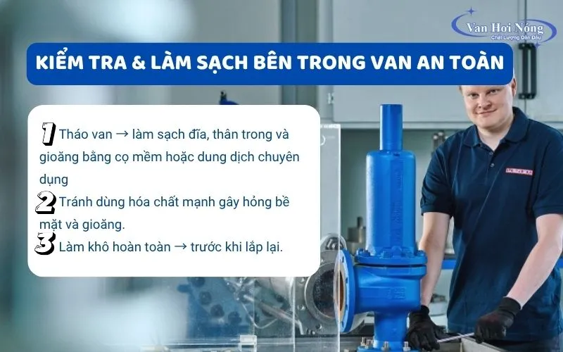Hướng dẫn kiểm tra và làm sạch bên trong van