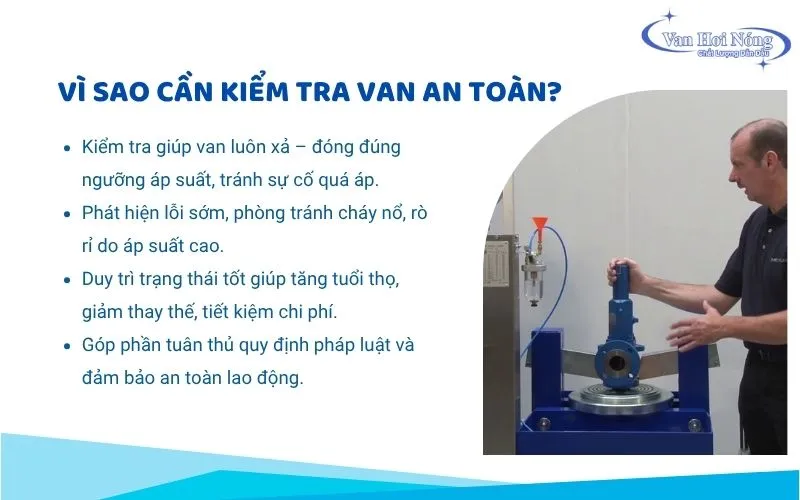 Lý do cần kiểm tra van an toàn thường xuyên