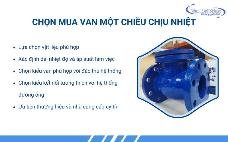 Bí quyết chọn mua van một chiều chịu nhiệt chất lượng