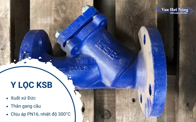Lọc y hơi nóng KSB DN25 tuổi thọ lớn, hiệu suất lọc cao