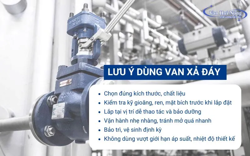 Sử dụng van xả đáy Trung Quốc cần lưu ý gì?