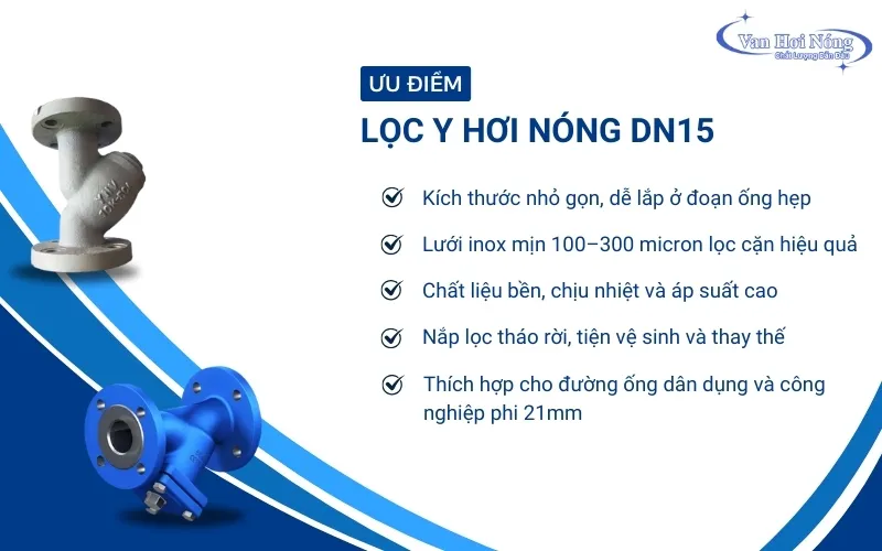 Ưu điểm nổi trội của y lọc DN15