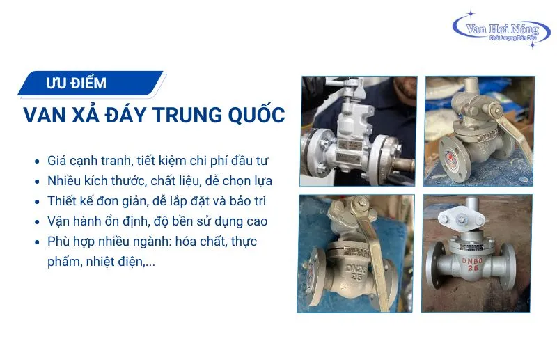 Những ưu điểm nổi bật của van xả đáy Trung Quốc