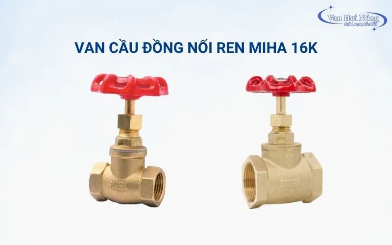 Van cầu đồng nối ren Miha thiết kế nhỏ gọn