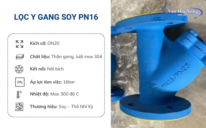 Lọc y gang Soy DN20 của Thổ Nhĩ Kỳ, chất lượng châu Âu