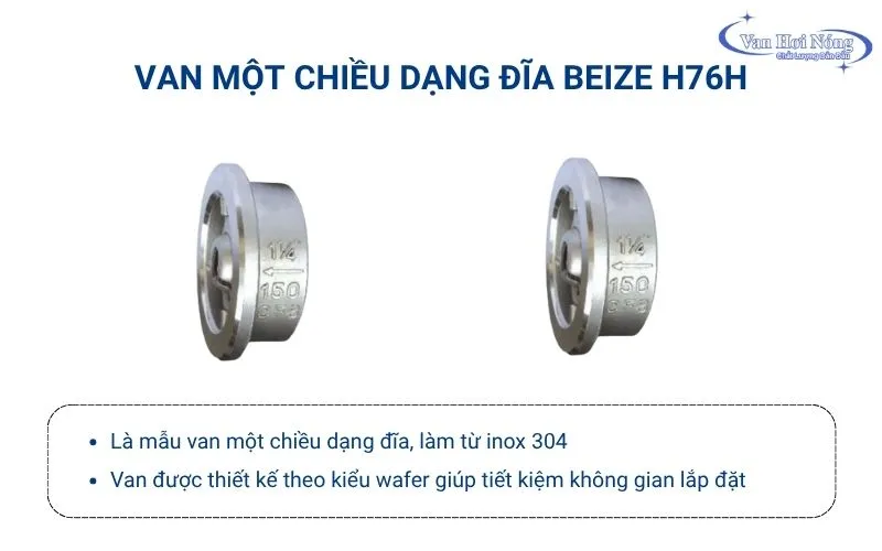 Van 1 chiều chịu nhiệt Beize H76H có độ bền cao