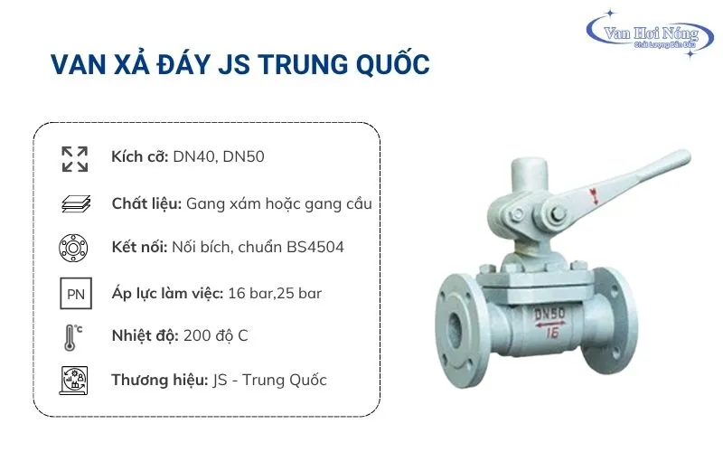 Van xả đáy JS là sự lựa chọn kinh tế cho các doanh nghiệp