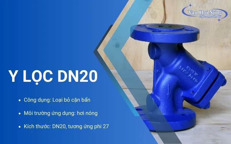 Lọc y DN20 chuyên dùng cho đường ống phi 27mm