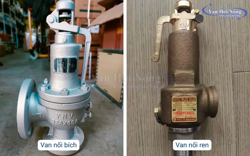 Kiểu kết nối thông dụng của van xả áp
