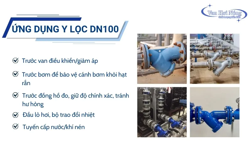 Ứng dụng thực tế của y lọc DN100 trong các nhà máy
