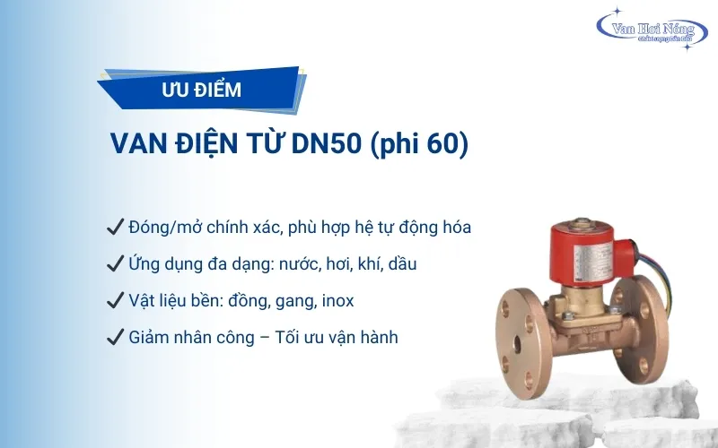 Những điểm nổi bật của van điện từ DN50