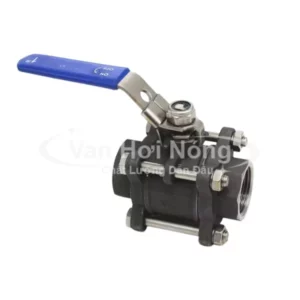 Van bi thép carbon 3 mảnh nối ren