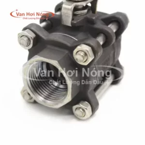 Van bi thép carbon 3 mảnh nối ren