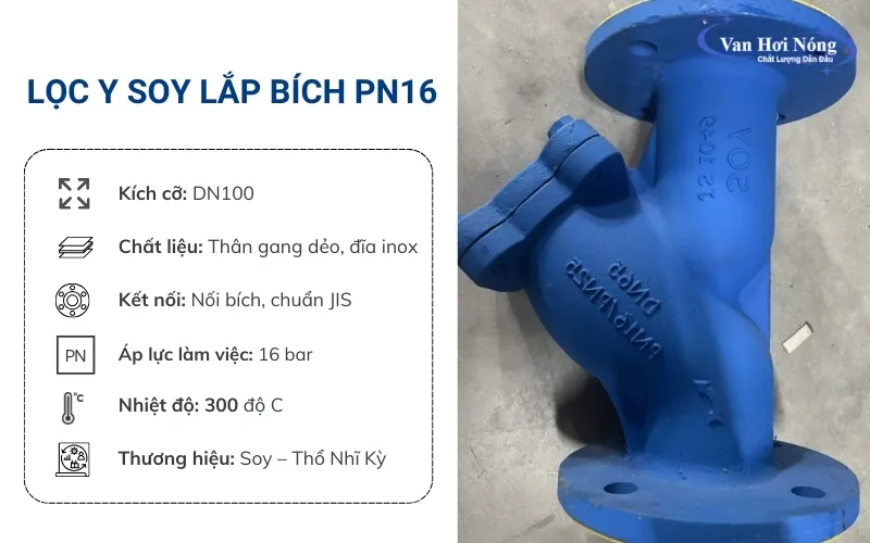 Lọc y Soy lắp bích PN16 của Thổ Nhĩ Kỳ