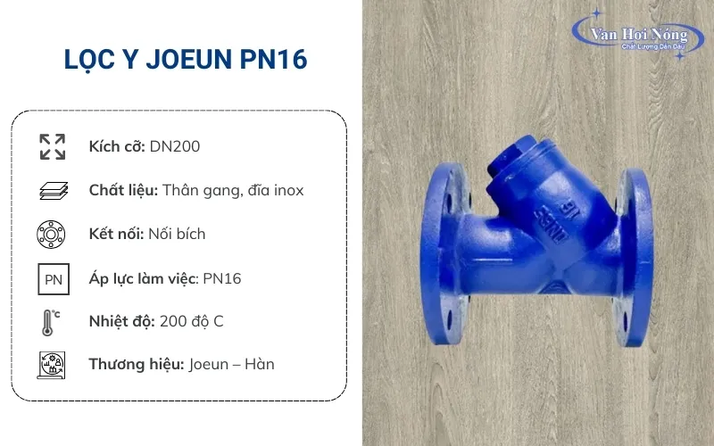 Y lọc Joeun DN200 chất liệu gang bền bỉ