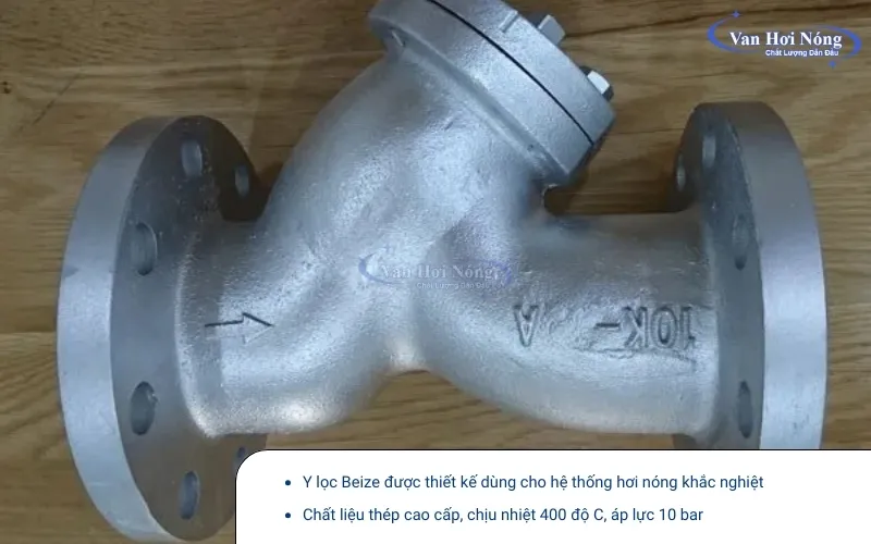 Lọc y hơi nóng DN65 Bieze lắp bích JIS10K sử dụng chất liệu thép cao cấp