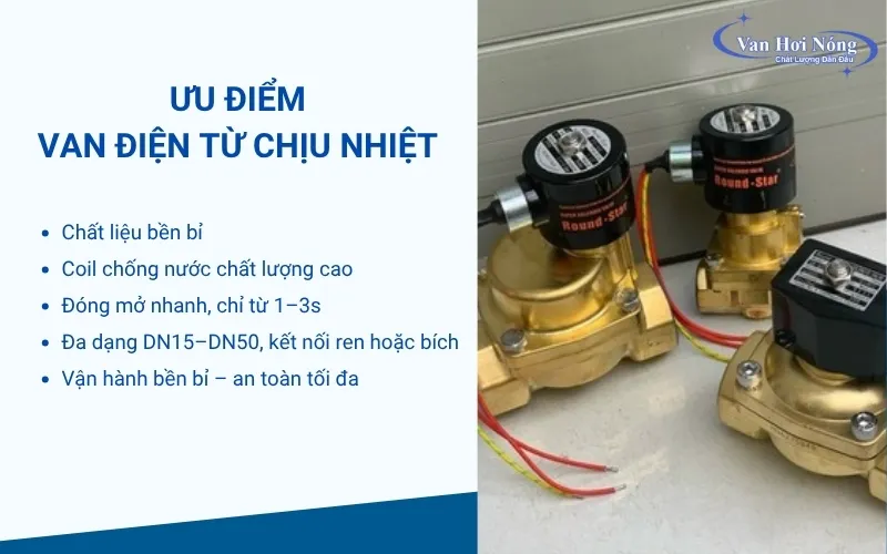 Van điện từ chịu nhiệt độ cao và những ưu điểm