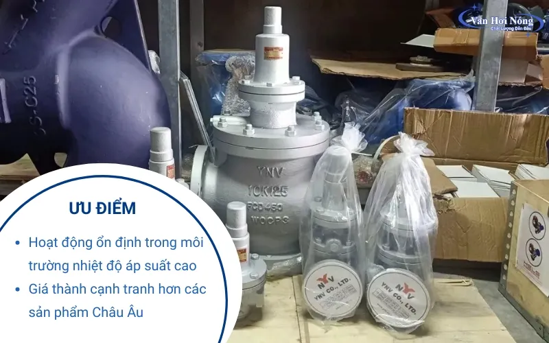 Ưu điểm của van giảm áp hơi nóng nối bích YNV