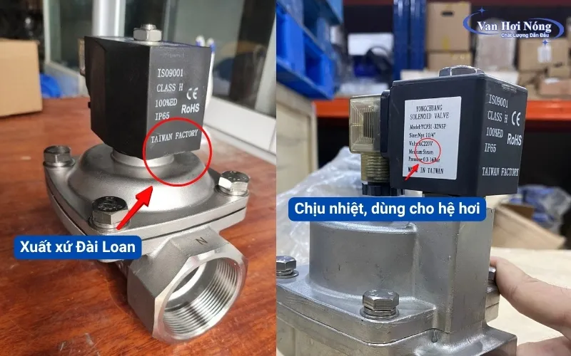 Van điện từ inox Đài Loan chịu được nhiệt độ cao