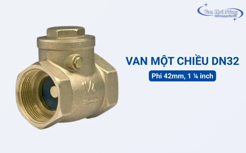 Van một chiều DN32 lắp đặt trong đường ống phi 42mm