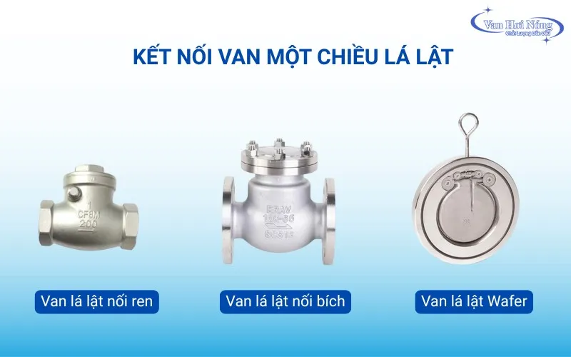 Các kiểu kết nối của van một chiều lá lật